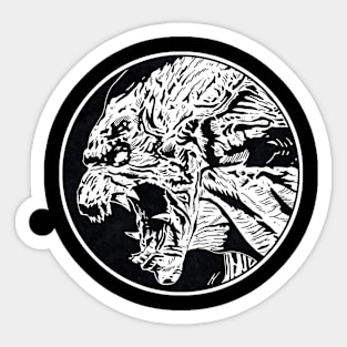 PUMPKINHEAD (Circle Black anfìd White) Sticker